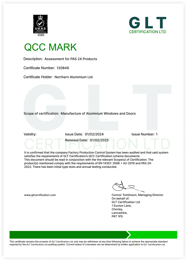 Quality Control document exported from software